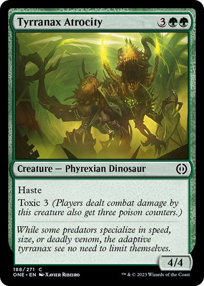 Tyrranax Atrocity (Phyrexia: All Will Be One) Light Play Foil