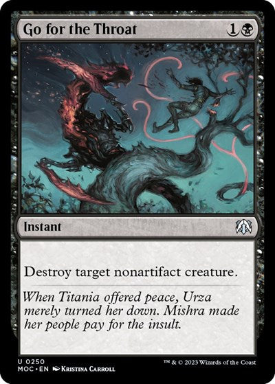 Go for the Throat (Commander: March of the Machine) Light Play
