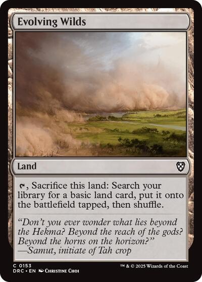 Evolving Wilds (0153) (Commander: Aetherdrift) Light Play
