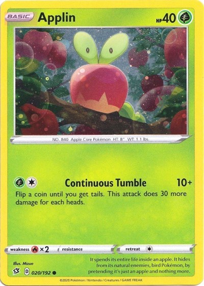 Applin - 020/192 (Cosmos Holo) (Blister Exclusives) Light Play Holofoil