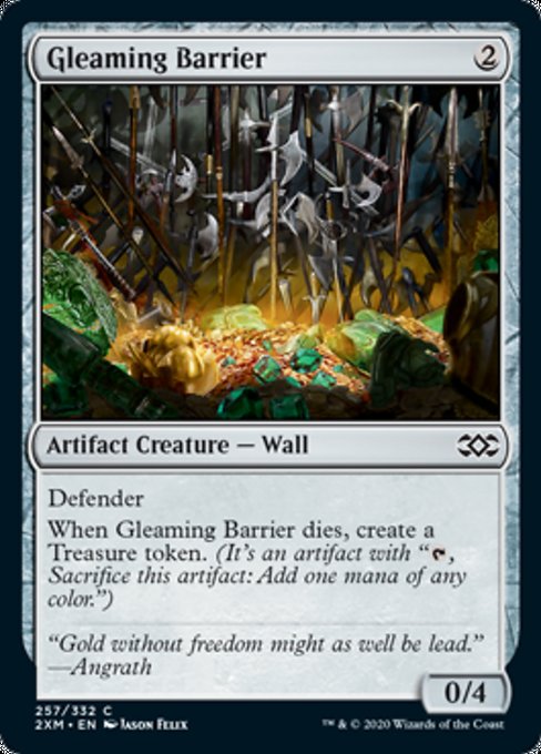 Gleaming Barrier (Double Masters) Light Play Foil