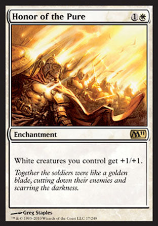 Honor of the Pure (Magic 2011 Core Set) Light Play