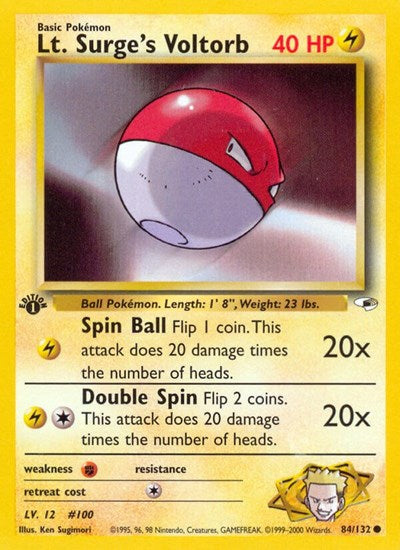 Lt. Surge's Voltorb (Gym Heroes) Light Play Unlimited