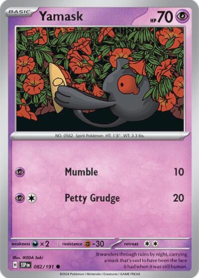 Yamask (SV08: Surging Sparks) Light Play Reverse Holofoil
