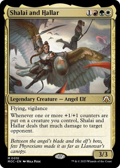 Shalai and Hallar (Commander: March of the Machine) Light Play Foil