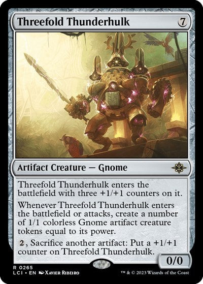 Threefold Thunderhulk (The Lost Caverns of Ixalan) Light Play