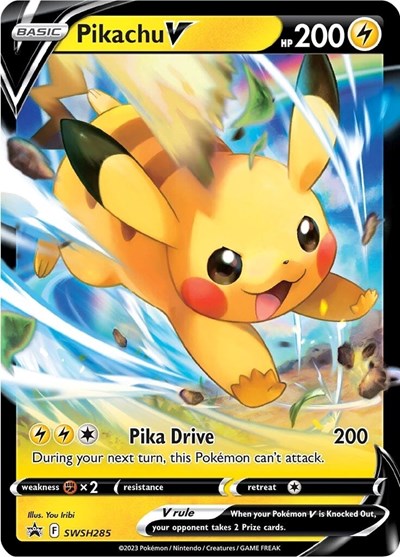 Pikachu V - SWSH285 (SWSH: Sword & Shield Promo Cards) Light Play Holofoil