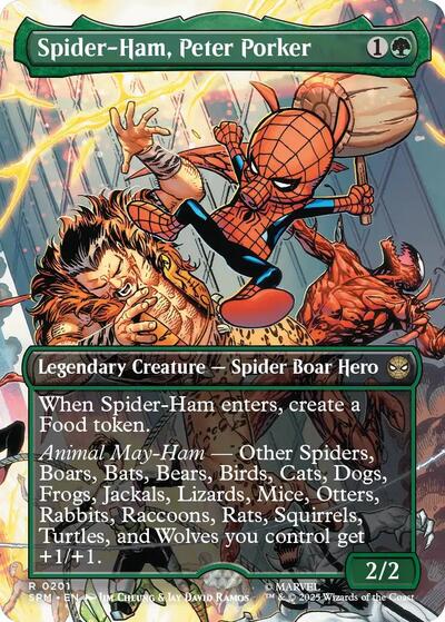 Spider-Ham, Peter Porker (Borderless) (Marvel's Spider-Man) Light Play Foil