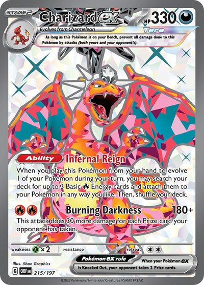 Charizard ex - 215 (Scarlet and Violet: Obsidian Flames) Near Mint Holofoil