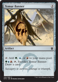 Temur Banner (Khans of Tarkir) Light Play