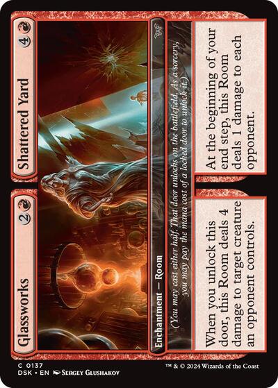 Glassworks / Shattered Yard (Duskmourn: House of Horror) Light Play Foil