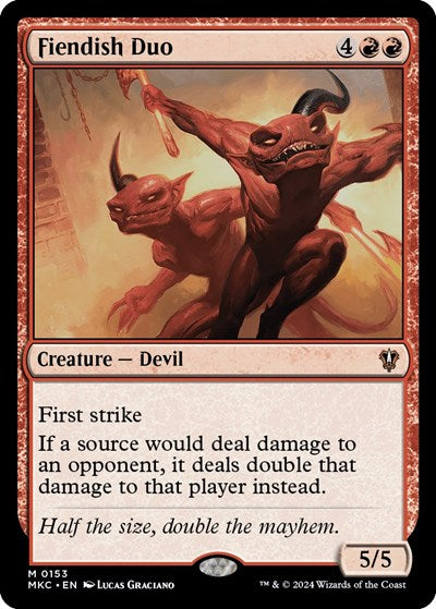 Fiendish Duo (Commander: Murders at Karlov Manor) Light Play