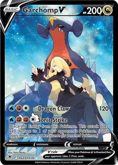 Garchomp V (SWSH10: Astral Radiance Trainer Gallery) Light Play Holofoil