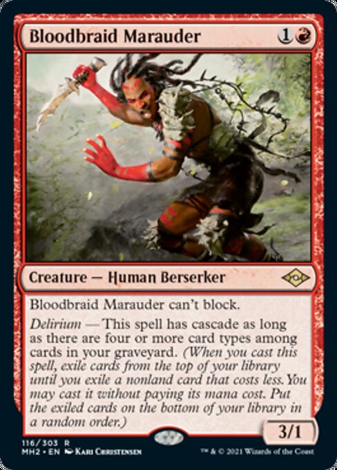 Bloodbraid Marauder (Modern Horizons 2) Light Play Foil
