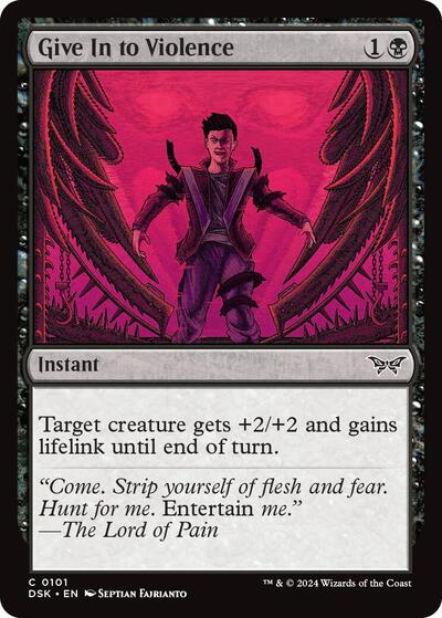 Give In to Violence (Duskmourn: House of Horror) Light Play Foil