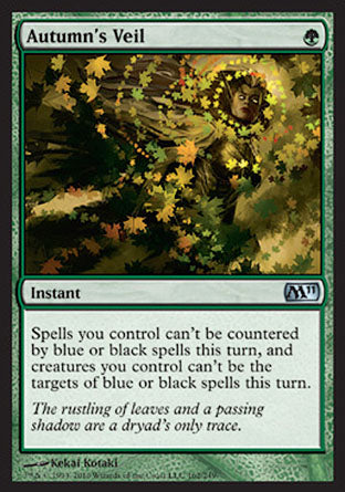 Autumn's Veil (Magic 2011 Core Set) Heavy Play Foil