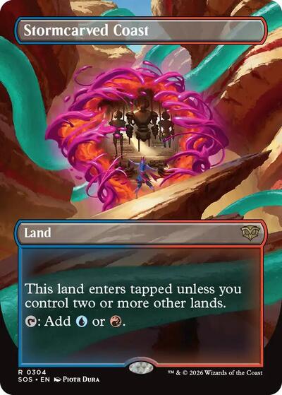 Stormcarved Coast (Borderless) (Secrets of Strixhaven) Light Play