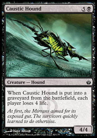 Caustic Hound (Mirrodin Besieged) Light Play