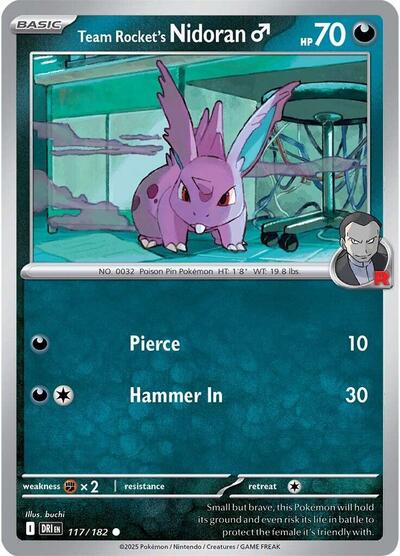 Team Rocket's Nidoran M (SV10: Destined Rivals) Light Play