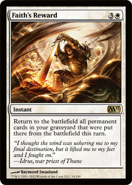 Faith's Reward (Magic 2013 Core Set) Light Play