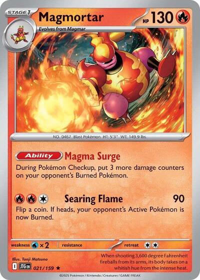 Magmortar (SV09: Journey Together) Light Play Reverse Holofoil