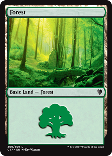Forest (309) (Commander 2017) Light Play