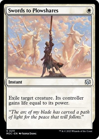 Swords to Plowshares (Commander: March of the Machine) Light Play