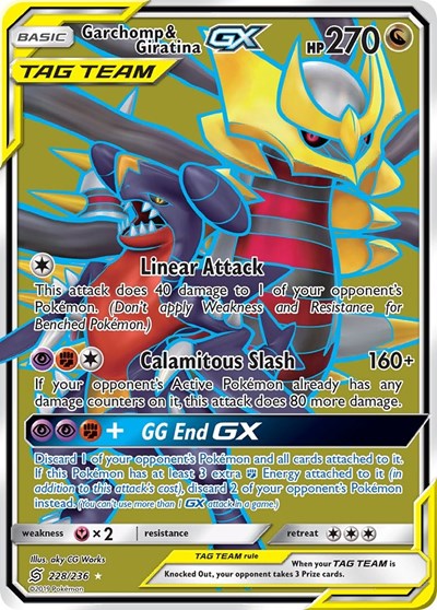 Garchomp & Giratina GX (Full Art) (SM - Unified Minds) Light Play Holofoil Japanese