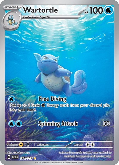 Wartortle - 171 (Scarlet and Violet: 151) Light Play Holofoil