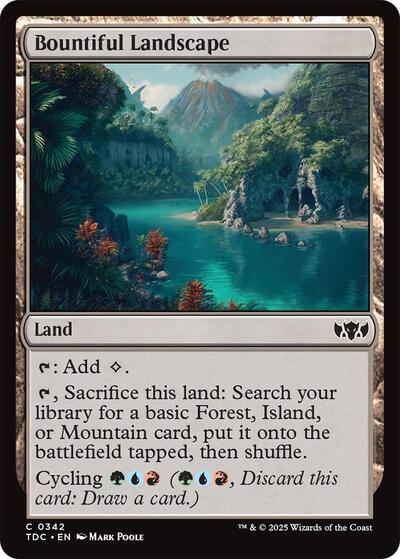 Bountiful Landscape (Commander: Tarkir: Dragonstorm) Light Play