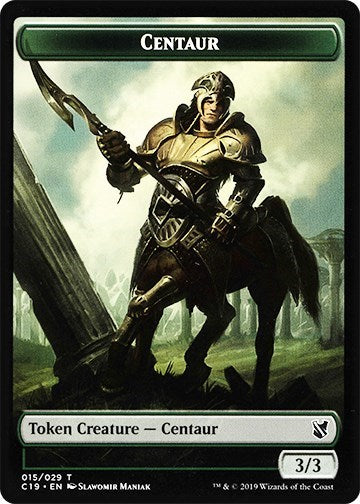 Centaur / Egg Double-sided Token (Commander 2019) Light Play