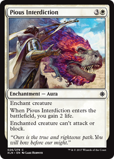 Pious Interdiction (Ixalan) Light Play