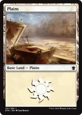 Plains (251) (Dragons of Tarkir) Light Play