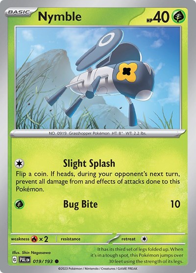 Nymble - 019 (SV02: Paldea Evolved) Light Play Reverse Holofoil