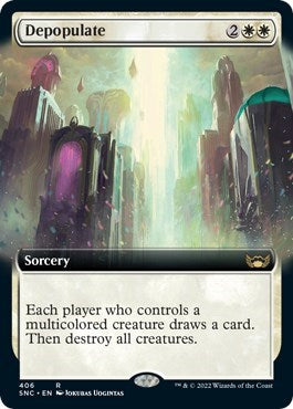 Depopulate (Extended Art) (Streets of New Capenna) Light Play Foil