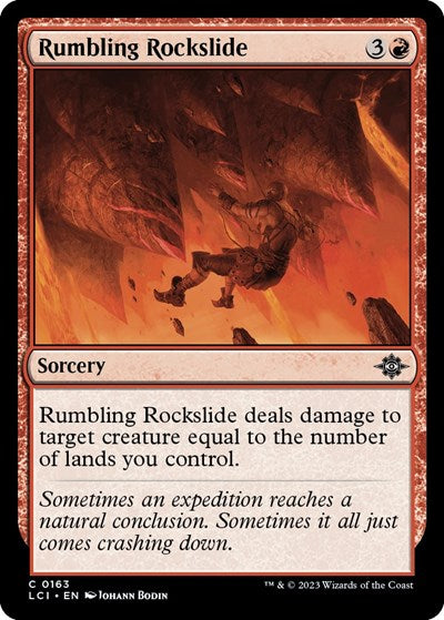 Rumbling Rockslide (The Lost Caverns of Ixalan) Light Play Foil