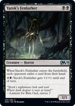 Yarok's Fenlurker (Magic 2020 Core Set) Light Play