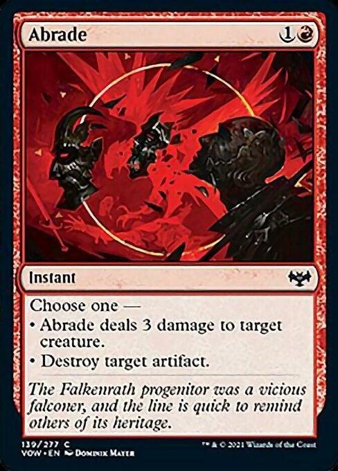 Abrade (Innistrad: Crimson Vow) Light Play Foil
