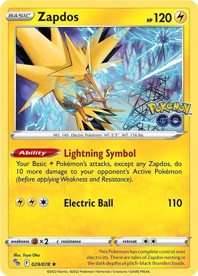 Zapdos (Pokemon GO) Medium Play Reverse Holofoil