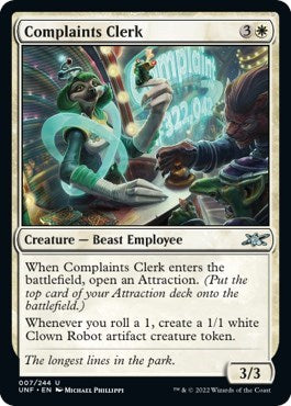 Complaints Clerk (Unfinity) Light Play Foil