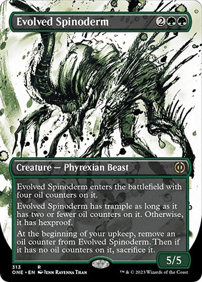 Evolved Spinoderm (Showcase) (Phyrexia: All Will Be One) Light Play