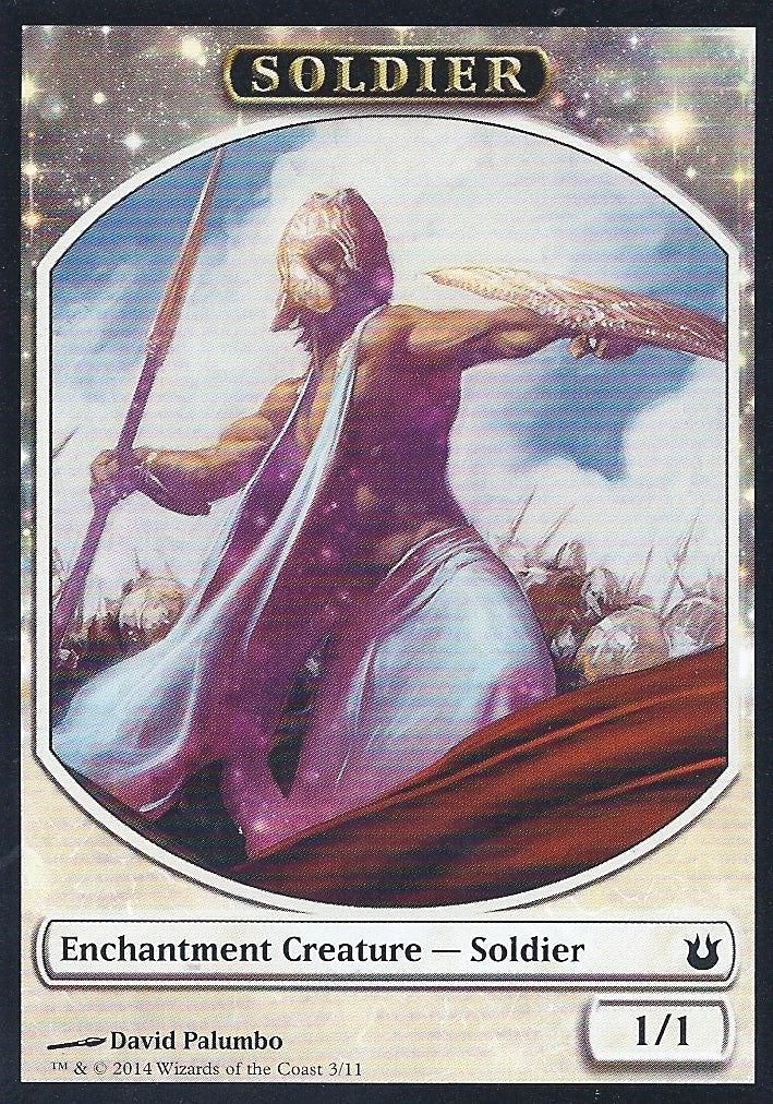 Soldier Token (Born of the Gods) Light Play