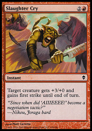 Slaughter Cry (Zendikar) Light Play