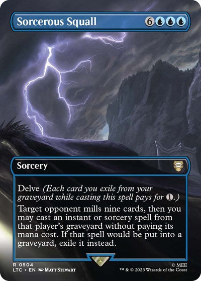 Sorcerous Squall (Borderless) (Commander: The Lord of the Rings: Tales of Middle-earth) Light Play