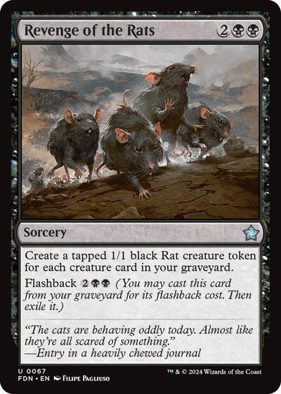 Revenge of the Rats (Foundations) Light Play Foil