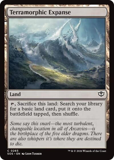 Terramorphic Expanse (Secrets of Strixhaven) Light Play Foil
