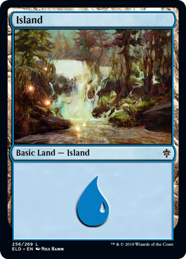 Island (256) (Throne of Eldraine) Light Play