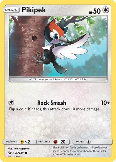 Pikipek (SM Base Set) Medium Play
