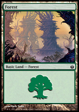 Forest (154) (Mirrodin Besieged) Light Play