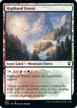 Highland Forest (Commander Legends: Battle for Baldur's Gate) Light Play